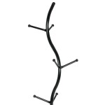 Věšák stojanový, výška 180 cm, kovová konstrukce, černý matný lak, nosnost 10 kg