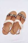 Plné Dámské Sandály S Korálky Panterka Béžové Virona 37