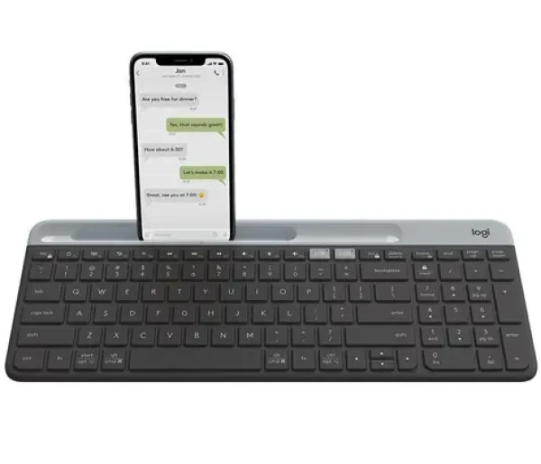 Logitech K580 Slim Multi-Device Pan Nordic černá / bezdrátová klávesnice / Bluetooth / Unifying (920-009274)