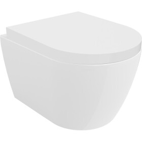 MEXEN/S - Carmen Závěsná WC mísa Rimless Tornado včetně sedátka s slow, duroplast, bílá lesk 30880200T