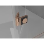 MEXEN/S - Lunar L Duo sprchový kout dveře křídlové 120 x 85, transparent, měď kartáčovaná 834L-120L-085P-65-00
