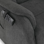 Polohovací křeslo, elektrické kabelové ovládání, šedá, látka, TV-L8963 GREY2
