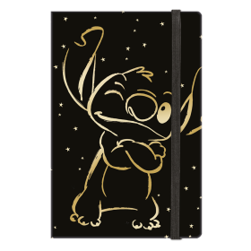 Colorino zápisník s gumičkou, Stitch Gold 3, A5, 80 g, 80 stránek, linkovaný