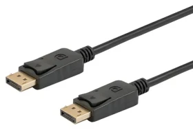 Kabel DisplayPort CL-136 černá / Video kabel / DisplayPort 1.2 / 2 m / pozlacené konektory (SAVIO CL-136)