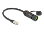 DeLock Kabel RJ45 vidlice - RJ45 zásuvka vodotěsný / Síťový kabel / Cat6a / S/UTP / IP68 / 0,25 m (88147)