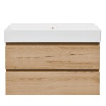 Koupelnová skříňka 2 zásuvková s umyvadlem SAT B-Way 99x50x45 cm dub mat BWAY2100OAKU2BI BWAY2100OAKU2BI