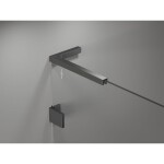 MEXEN/S - Lunar L sprchové dveře křídlové pravé 135 cm, transparent, grafit metal 834L-135-000-95-00-P