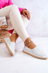 Dámské espadrilky s puntíky Big Star JJ274870 Bílá 38