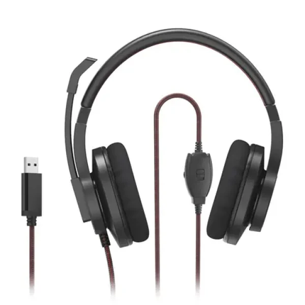 Hama PC Office Headset HS-USB400 V2 černá / sluchátka s mikrofonem (139937)