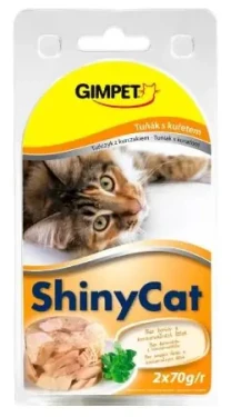 Gimborn konzerva SHINY CAT tun+kuře 2x70g (4002064913599)
