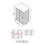 CERANO - Sprchový kout Orlano L/P - 5 mm - chrom, transparentní sklo - 100x70x195 - posuvný CER-DY505B-90176