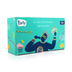 Svítící párty sada 500 ks - Albi