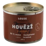 LOUIE Konzerva hovězí s mrkví 200g / Konzerva pro psy / superprémiová kvalita / 95 % hovězího masa (6824-14019)