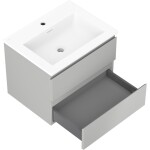 MEXEN/S - Orio koupelnová skříňka 60 cm s umyvadlem Otis, 2 zásuvky, šedá mat/bílá mat 91A10-06047-2-BFF62-W18M01