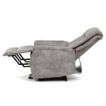 Polohovací křeslo, elektrické zabudované ovládání, šedá, látka vintage, TV-Q8575 GREY3
