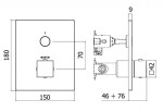 PAFFONI - Compact Box Termostatická sprchová baterie pod omítku, chrom CPT513CR