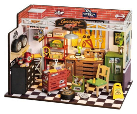 3D Dřevěná skládačka: Miniatura domečku - Garáž