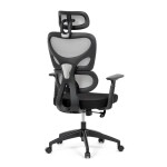 Kancelářská židle, šedá síťovina, černý plast, kolečka na tvrdé podlahy