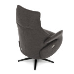 Relaxační křeslo, elektrické zabudované ovládání, hnědá, látka, TV-B3973 BR2