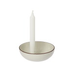 Storefactory Keramický svícen Lidatorp Jubileum Ø 16 cm, krémová barva, keramika