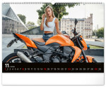 Nástěnný kalendář 2026 NOTIQUE - Girls & Bikes, 48 x 33 cm