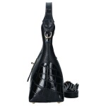 Luxusní dámská kožená kabelka do ruky Elizaveta, černá