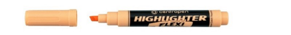 Zvýrazňovač Centropen HIGHLIGHTER FLEXI SOFT 8542 - pastelová oranžová