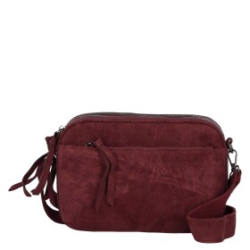 Semišová dámská crossbody kabelka Lory, vínově červená