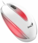Genius DX-Mini Optická drátová myš s podsvícením RGB bílá / 1000 dpi/ USB (31010025405)