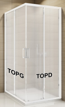 SanSwiss TOPG 0900 04 30 Levý díl sprchového koutu 90 cm, bílá/mastercarré