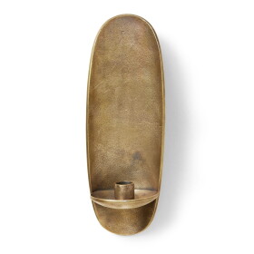 Ferm Living Nástěnný svícen Agapé Brass, zlatá barva, kov