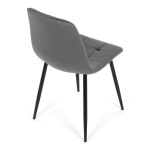 Jídelní židle, šedá, sametová látka, CT-V5081 GREY4