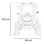 Mamido Dětský elektrický traktor BLAST s přívěsem 2x200W modrý