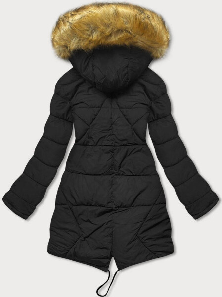 Černá oboustranná dámská zimní bunda (m-136) odstíny černé XL (42)