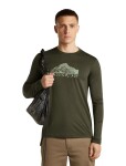 ICEBREAKER Mens Merino 150 Tech Lite LS Tee AorakiExplor, Dark Loden velikost: L