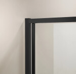 CERANO - Sprchový kout Versaro L/P - 6 mm - černá matná, transparentní sklo - 110x80 - zasouvací CER-8050BD80291
