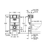 GROHE - Solido Předstěnový instalační set pro závěsné WC, splachovací nádržka GD2 38959000