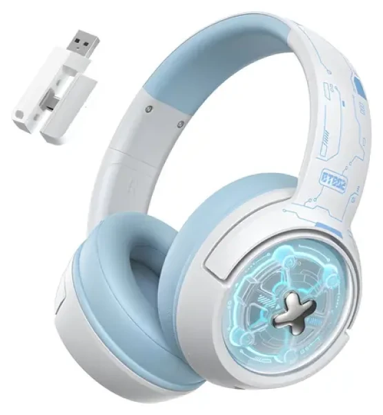 ONIKUMA GT802 bílá / Herní sluchátka / Bluetooth 5.4 / 2,4 GHz / RGB / USB-C (GT802 White)