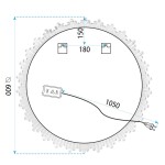 Tutumi - Zrcadlo LED 60cm YH-3564 HOM-01500