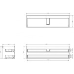 MEXEN - Box-A skříňka pro umyvadlo 160, 2 zásuvky, dub 91AX0-1600-470-2-81