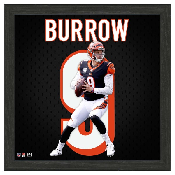 Obraz Cincinnati Bengals NFL Joe Burrow #9 Impact Jersey