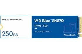 WD Blue SN570 250GB / M.2 SSD 2280 / PCIe Gen3 x4 / TLC / R: 3300MBps / W: 1200 MBps / 5y (WDS250G3B0C)