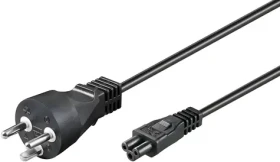 MicroConnect Power Cord DK Typ-K - C5 1m černá / Napájecí kabel / dánská koncovka / 250 V / 2,5 A (PE120810)