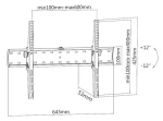 Equip TV držák na zeď černý / Držák TV / náklopný / VESA 600x400 / 37-70” / 40 kg (650332)