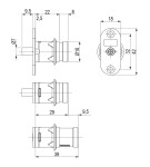 Strong Nábytkový zámek bajonetový s trnem (403232)