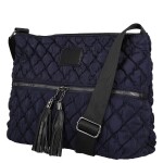 Dámská prošívaná crossbody kabelka s třásněmi Yana, tmavě modrá