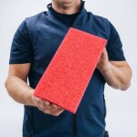 Hladítko s molitanem hrubým, 280 x 140 mm, obyčejná rukojeť