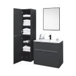 Mereo Mailo, koupelnová skříňka 61 cm, antracit, chrom madlo CN530S