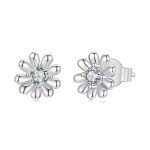 Stříbrné náušnice Fiona 0,1 ct MOISSANITE + CERTIFIKÁT, Stříbrná