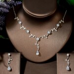 Souprava šperků Swarovski Elements Francoa, Bílá/čirá 52 cm